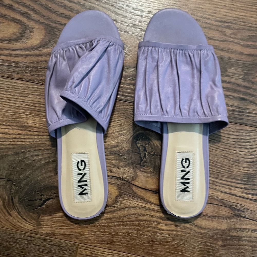 Mango Women's Purple Slide Sandals